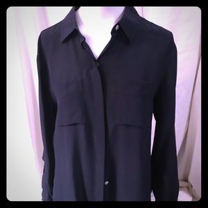Silk shirt navy